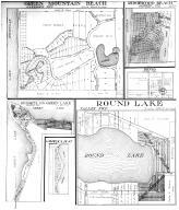 Green Mountain Beach, Ridgewood Beach, Resorts on Green Lake, Pecks Plat, Round Lake, Allegan County 1913